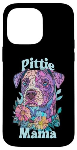 Hülle für iPhone 14 Pro Max Pitbull Mom Mama Stained Art Effect Art Stain Art Puppy von Stained Art Effects ADC