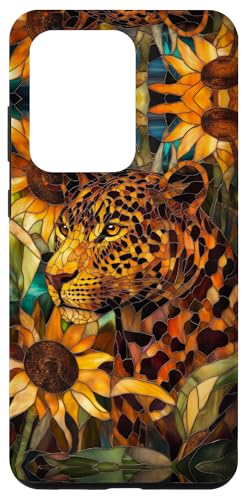 Hülle für Galaxy S20 Ultra Leopard Stained Glass Effect Art Stain Glass Sunflowers von Stained Glass Effects ADC