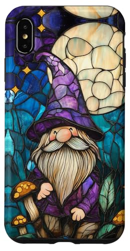 Hülle für iPhone XS Max Celestial Gnome Stained Glass Effect Mushrooms Stain Glass von Stained Glass Effects ADC