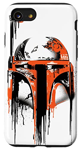 Hülle für iPhone SE (2020) / 7 / 8 Star Wars Boba Fett Helm Farbe Drip White von Star Wars