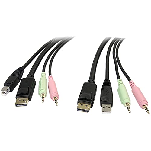 StarTech.com 1,8m 4-in-1 USB DisplayPort® KVM-Switch Kabel mit Audio und Mikrofon von StarTech.com