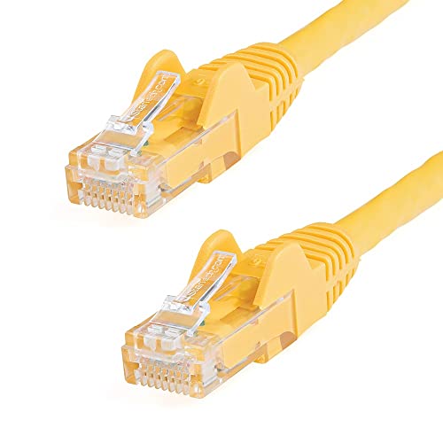 StarTech.com 15m Cat6 Snagless Gigabit UTP Netzwerkkabel, Cat 6 RJ45 Netzwerkkabel mit Knickschutz, Gelb von StarTech.com