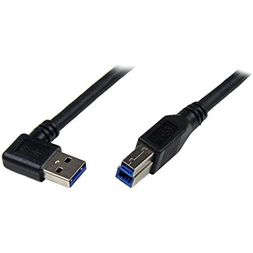 StarTech.com 1m USB 3.0 SuperSpeed Kabel A auf B rechts gewinkelt - Schwarz - USB3.0 Anschlusskabel - Stecker/Stecker von StarTech.com