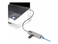 StarTech.com 3-Port USB-C Hub with 2.5 Gbps Ethernet and 100W Power Delivery Pass-Through Port, USB 3.2 10Gbps, 2x USB-A/1x USB-C, Portable USB Type-C Adapter Hub, Wired, USB 3.2 Gen 2 (3.1 Gen 2) Type-C, 100 W, 10,100,1000,2500 Mbit/s, IEEE 802.3bz, Grey von StarTech.com