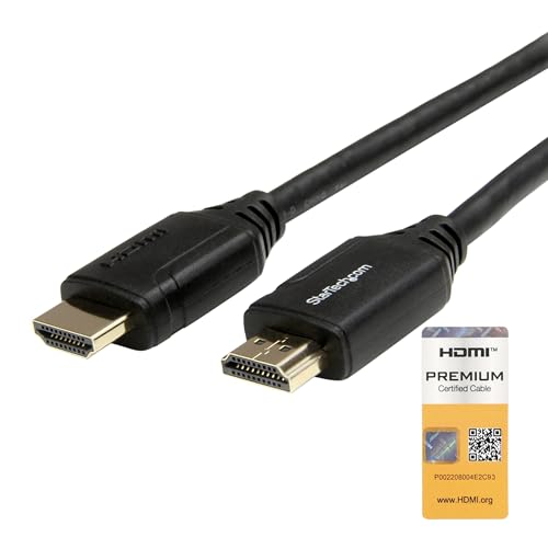 StarTech.com 3m HDMI 2.0 Kabel, 4K 60 Hz High Speed HDMI Kabel mit Ethernet, HDR10, HDMI Kabel, M/M Einrastende Stecker von StarTech.com