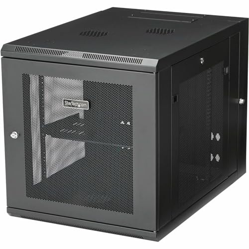 StarTech.com 4-Pfosten 12HE Wand Netzwerkschrank mit 1HE Fachboden, 19" Wand Server Rack für IT / Daten Computer Ausrüstung von StarTech.com