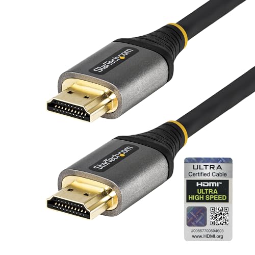 StarTech.com 4 m 8K HDMI 2.1 Kabel - Zertifiziertes HDMI 2.1 Kabel 48Gbps - 8K 60Hz/4K 120Hz HDR10+ eARC - UHD 8K HDMI Kabel - Monitor/Fernsehgerät/Display - Flexibler TPE Mantel (HDMM21V4M) von StarTech.com