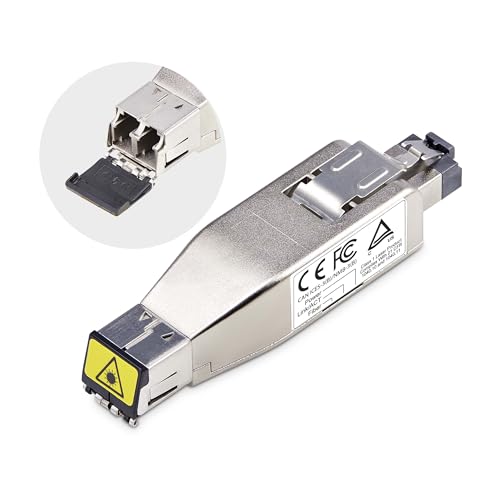 StarTech.com Gigabit Glasfaser Medienkonverter Dongle, LWL Kupfer Umsetzer SM/MM, Glasfaser auf Ethernet RJ45, POE Betrieben von StarTech.com