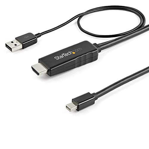 StarTech.com HDMI auf Mini DisplayPort Kabel (1m, 4K 30Hz, USB-powered, Mac und Windows, aktiver Adapter) von StarTech.com