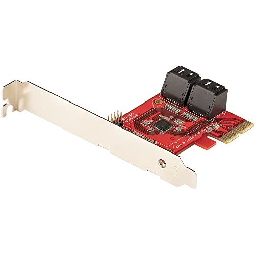 StarTech.com PCIe SATA Controller Karte - 4 Port SATA 3 Erweiterungskarte/Kontroller - 6Gbit/s - Full/Low-Profile Blende - PCI Express Festplatten/SSD kontroller/Adapter (4P6G-PCIE-SATA-CARD) von StarTech.com