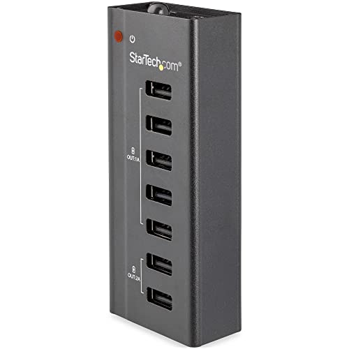 StarTech.com ST7C51224EU USB Ladestation 7 Port (5X 1A Ports & 2X 2A Ports, Standalone, USB Ladestreifen für mehrere Geräte) von StarTech.com