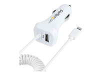 StarTech.com Zigarettenanzünder USB Ladegerät mit Lightning Spiralkabel, 1m Spiralkabel, 12W, 2 Port USB Auto Ladegerät Adapter für Handy und Tablet, Dual Kfz USB Schnellladegerät, Auto, Zigarettenanzünder, 5 V, 1 m, Weiß StarTech.com Zigarettenanzünder USB Ladegerät mit Lightning Spiralkabel, 1m Spiralkabel, 12W, 2 Port USB Auto Ladegerät Adapter für Handy und Tablet, Dual Kfz USB Schnellladegerät, Auto, Zigarettenanzünder, 5 V, 1 m, Weiß von StarTech.com