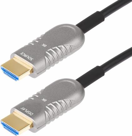 StarTech.com 50ft (15.2m) HDMI 2.1 Hybrid Active Optical Cable (AOC), CMP, Plenum Rated, 8K Ultra High Speed HDMI Fiber Optic Cable, 48Gbps, 8K 60Hz/4K 120Hz, HDR10+/FRL/TMDS/eARC - CMP In Wall HDMI 2.1/2.0 Cord (8K-A-50F-HDMI-CABLE) - Ultra High Speed - (8K-A-50F-HDMI-CABLE) von Startech