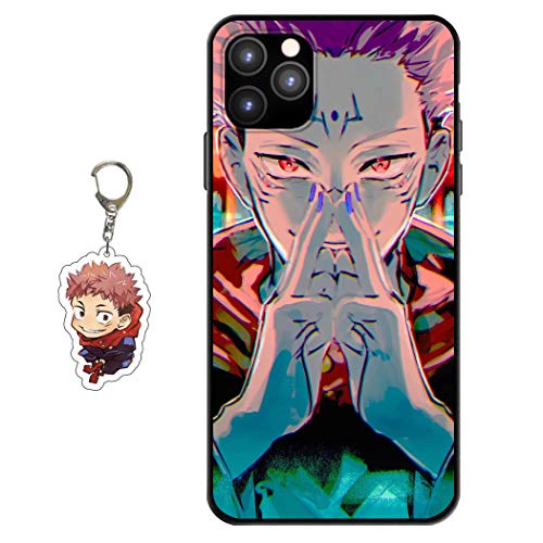 Staremeplz Hülle für iPhone 16 Pro Max Anime Handyhülle [Mit Schlüsselbund] Cartoons Silikon Sanft Bumper Case Hülle für iPhone 16 Pro Max - Jujutsu Kaisen 7 von Staremeplz