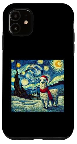 Hülle für iPhone 11 Starry Night Christmas Vincent Van Gogh - Llama von Starry Night Designs Store