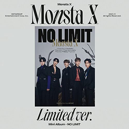 MONSTA X - [ NO LIMIT ] 10th Mini Album ( LIMITED EDITION ) 1ea CD+72p Photo Book+1ea Photo Card+1ea Paper Stand+1ea Folded Poster(On pack)+1ea Post Card+2ea STORE GIFT CARD von Starship Entertainment