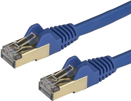 StarTech.com 0,5m Cat6a Ethernet Kabel - geschirmt (STP) - Cat6a Netzwerkkabel - Cat6a Patchkabel - Cat 6a - Blau - Patch-Kabel - RJ-45 (M) bis RJ-45 (M) - 50cm - STP - CAT 6a - ohne Haken - Blau (6ASPAT50CMBL) von Startech