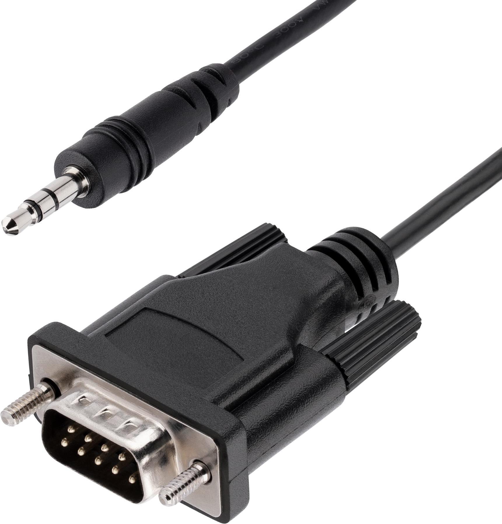 StarTech.com 1 m DB9 auf 3.5mm serielles Kabel f�r Ger�tekonfiguration - DB9 Stecker auf 3.5 mm Klinkenstecker RS232 Adapter - Kalibrierung von Projektoren - Digital Signage - TVs �ber Audio Buchse (9M351M-RS232-CABLE) von Startech