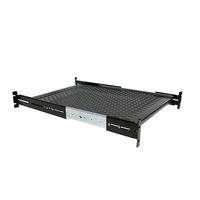 StarTech.com 2HE ausziehbarer Rack-Fachboden bel�ftet - 22.7kg - 19 Serverschrank Rack-Shelf - Schwarz - Rack - Regal - 1U - 48.3 cm (19") - f�r P/N: 4POSTRACK12U, 4POSTRACK25U, 4POSTRACK42, RK819SIDEM, RK960CP, RKQMCAB12, RKWOODCAB12 von Startech