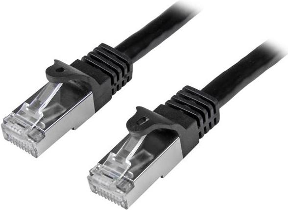 StarTech.com 3,0mBlack Cat6 / Cat 6 Shielded (SFTP) Patch Cable 3m - Patch-Kabel - RJ-45 (M) bis RJ-45 (M) - 3,0m - SFTP - CAT 6 - gepresst, glatt - Schwarz (N6SPAT3MBK) von Startech