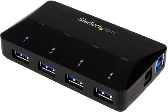 StarTech.com 4-Port USB3.0 Hub plus Dedicated Charging Port - 1 x 2,4A Port - USB-Umschalter f�r die gemeinsame Nutzung von Peripherieger�ten - 4 x SuperSpeed USB3.0 - Desktop (ST53004U1C) von Startech