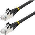 StarTech.com 7m CAT6a Ethernet Cable - Black - Low Smoke Zero Halogen (LSZH) - 10GbE 500MHz 100W PoE++ Snagless RJ-45 w/Strain Reliefs S/FTP Network Patch Cord - Patch-Kabel - RJ-45 (M) zu RJ-45 (M) - 7 m - S/FTP - CAT 6a - IEEE 802.3bt - halogenfrei, geformt, ohne Haken, verseilt - Schwarz von Startech