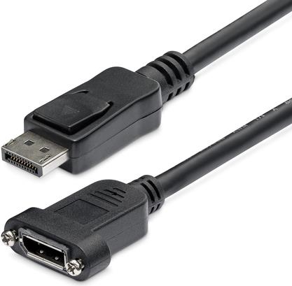 StarTech.com 91cm DisplayPort Kabel für Panelmontage - 4K x 2K - DisplayPort 1.2 Verlängerungskabel Stecker auf Buchse - DP Video Extender Kabel mit DP Buchse(Panelmontage) - DP Monitorkabel (DPPNLFM3) von Startech