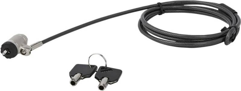 StarTech.com Laptopschloss - Push-to-Lock Taste - 2 m Stahlkabel - Notebook Diebstahlsicherung - Kabelschloss - LTLOCKKEY - Sicherheitskabelschloss - Schwarz, Silber - 2 m von Startech