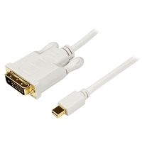 StarTech.com Mini DisplayPort auf DVI Kabel (Stecker/Stecker) - mDP zu DVI Adapter - 1920x1200 - DisplayPort-Kabel - Mini DisplayPort (M) - DVI-D (M) - 1,82 m - Flügelschrauben - weiß (MDP2DVIMM6W) von Startech