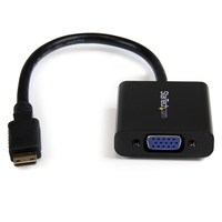 StarTech.com Mini HDMI-auf-VGA-Adapterkonverter f�r Digital-Fotokamera/Videokamera - 1920x1080 - Videokonverter - Schwarz (MNHD2VGAE2) von Startech