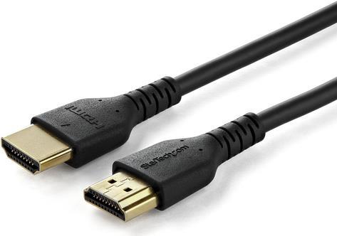 StarTech.com RHDMM1MP HDMI Kabel (1m, HDMI 2.0, 4k 60Hz, premium High Speed HDMI Kabel mit Ethernet, für Monitore oder TVs) - Premium Highspeed HDMI mit Ethernetkabel - HDMI (M) bis HDMI (M) - 1 m - Schwarz von Startech