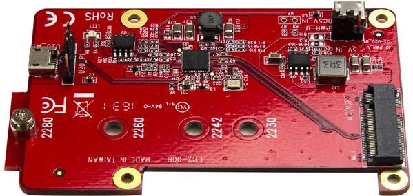 StarTech.com USB auf mSATA Konverter f�r Raspberry Pi und Entwicklungsboard - USB zu mini SATA Adapter f�r Raspberry Pi - Speicher-Controller - M.2 Card - USB 2.0 - Rot von Startech