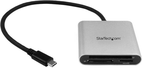 StarTech.com USB3.0 Flash Memory Multi-Card Reader and Writer with USB-C - Kartenleser (CF I, CF II, MMC, SD, microSD, SDHC, microSDHC, SDXC, microSDXC) - USB3.0 (FCREADU3C) von Startech