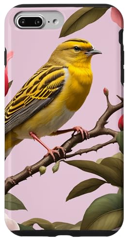 Hülle für iPhone 7 Plus/8 Plus Alabama State Bird Yellowhammer und Kamelie von State Mammals, Flowers, Birds Gifts & Tees taiche