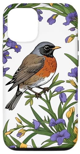 Hülle für iPhone 13 Michigan Zugvogel Wacholder mit Irisblume von State Mammals Flowers and Bird Gifts & Tees taiche