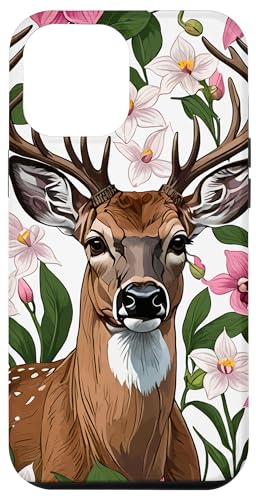 Hülle für iPhone 14 Pro Max New Hampshire Damen-Hausschuhe, Weißschwanz, Hirsch und Rosa von State Mammals Flowers and Bird Gifts & Tees taiche