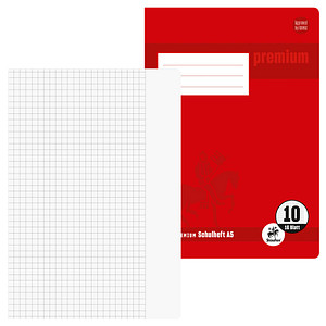 Staufen® Schulheft Premium Lineatur 10 kariert DIN A5 Außenrand, 16 Blatt von Staufen®