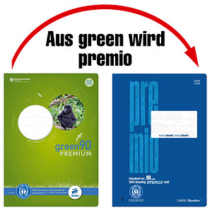 Staufen® Schulheft green Lineatur 27 liniert DIN A4 Innen- und Außenrand, 16 Blatt von Staufen®