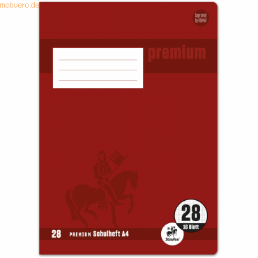 Staufen Schulheft Premium A4 16 Blatt kariert beidseitig Rand von Staufen