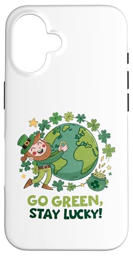 Hülle für iPhone 16 Kleeblätter Lucky St. Patrick's Day - Go Green Stay Lucky von Stay Lucky Shamrock Earth Day St Patrick's Day