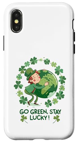 Hülle für iPhone X/XS Irish Lucky St Patrick's Day - Go Green Stay Lucky von Stay Lucky Shamrock Earth Day St Patrick's Day