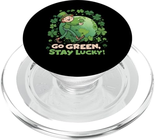 Irish St. Patricks Day Shamrock Go Green — Bleib glücklich PopSockets PopGrip für MagSafe von Stay Lucky Shamrock Earth Day St Patrick's Day