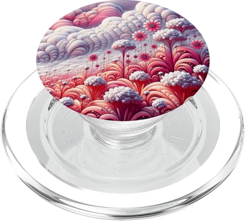 Fantasy Abstrakte rosa Blumen PopSockets PopGrip für MagSafe von Steampunk Cool Vintage Creations