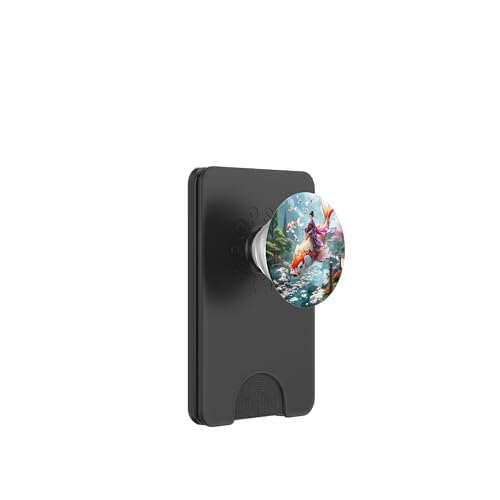 Fantasy Cute Fish Japanisches Mädchen PopSockets PopWallet für MagSafe von Steampunk Cool Vintage Creations