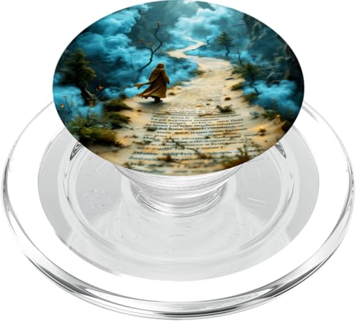 Fantasy Scroll Fate Man PopSockets PopGrip für MagSafe von Steampunk Cool Vintage Creations