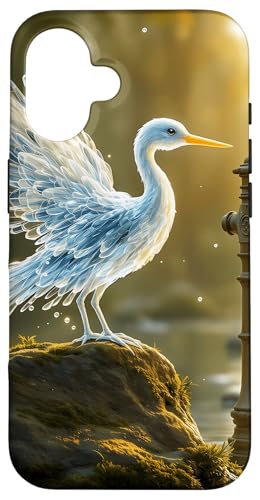 Fantasy Waterbird Durchsichtiges Wasser Hülle für iPhone 16 von Steampunk Cool Vintage Creations