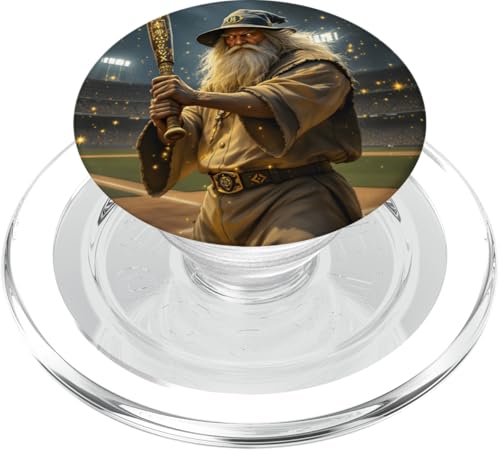 Fantasy-niedlicher Baseball-Zauberer-Schläger PopSockets PopGrip für MagSafe von Steampunk Cool Vintage Creations