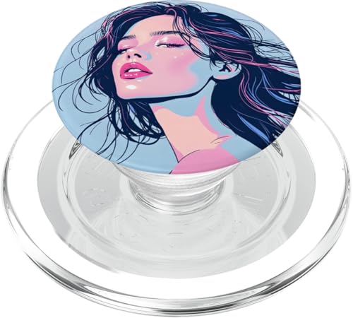 Fantasy-süßes rosa-blaues Mädchen PopSockets PopGrip für MagSafe von Steampunk Cool Vintage Creations