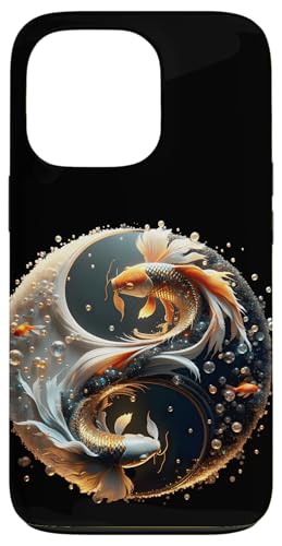 Hülle für iPhone 13 Pro Fantasy-süßes Koi Yin Yang von Steampunk Cool Vintage Creations