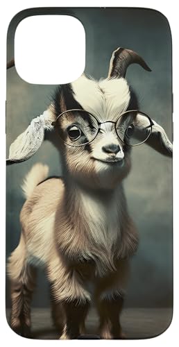 Hülle für iPhone 15 Plus Fantasy Cute Funny Baby Goat von Steampunk Cool Vintage Creations